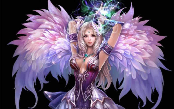 Video Game Perfect World Fantasy Angel Wings HD Wallpaper | Background Image
