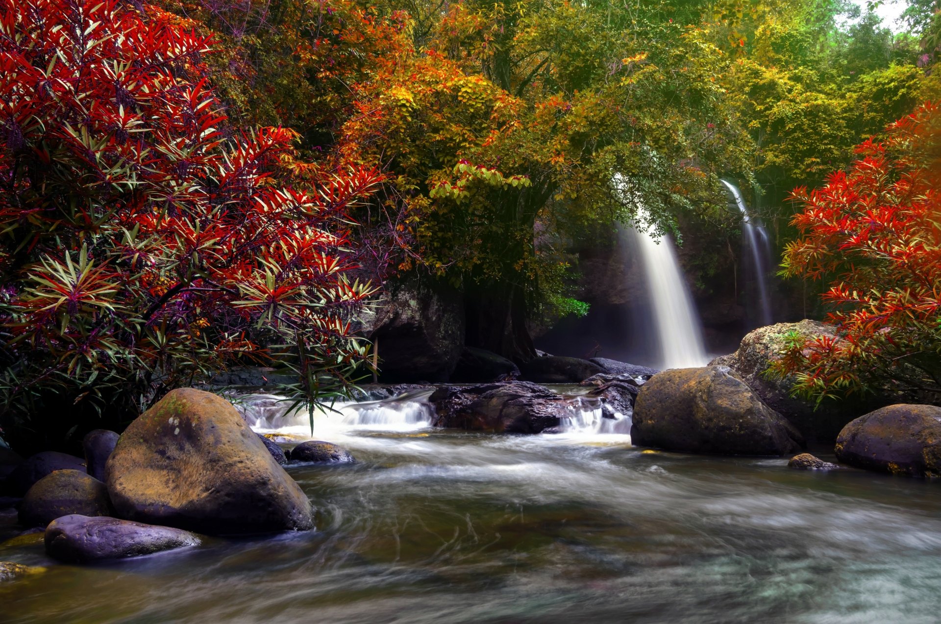 Download Fall Nature Waterfall 4k Ultra HD Wallpaper