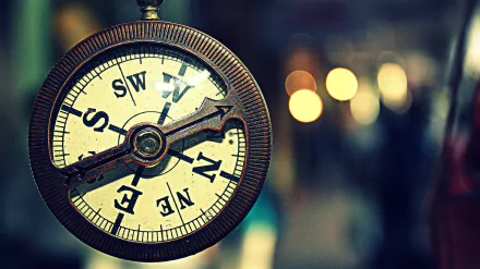 bokeh man made compass HD Desktop Wallpaper | Background Image