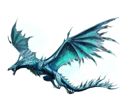 HD desktop wallpaper featuring a fierce blue dragon in flight from the game War Dragons.