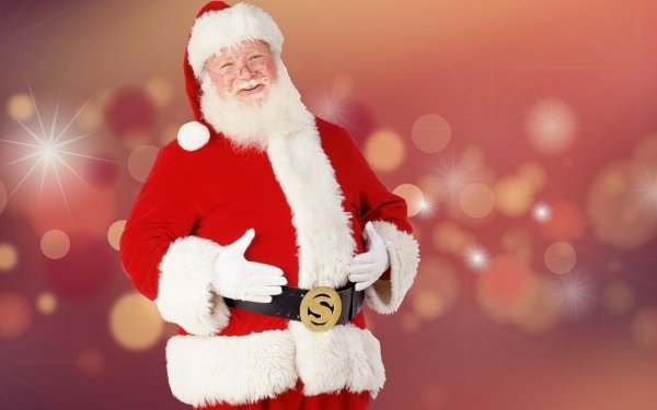 Holiday Christmas Santa Bokeh HD Wallpaper | Background Image