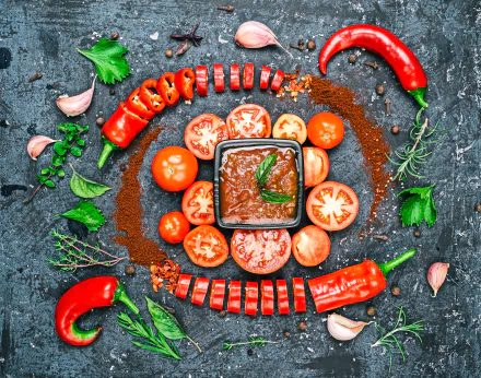 pepper tomato food still life HD Desktop Wallpaper | Background Image
