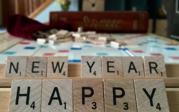 Holiday New Year Scrabble Happy New Year HD Wallpaper | Background Image