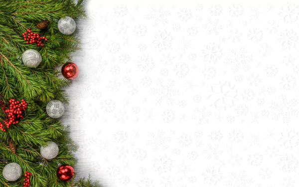  Pine tree Branches and Christmas Decorations by monicore