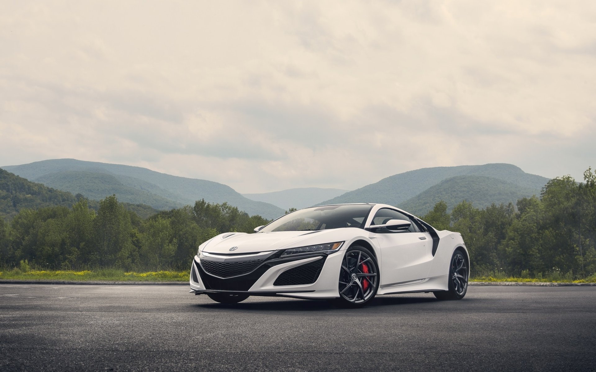 Download Supercar White Car Car Acura Vehicle Acura NSX HD Wallpaper