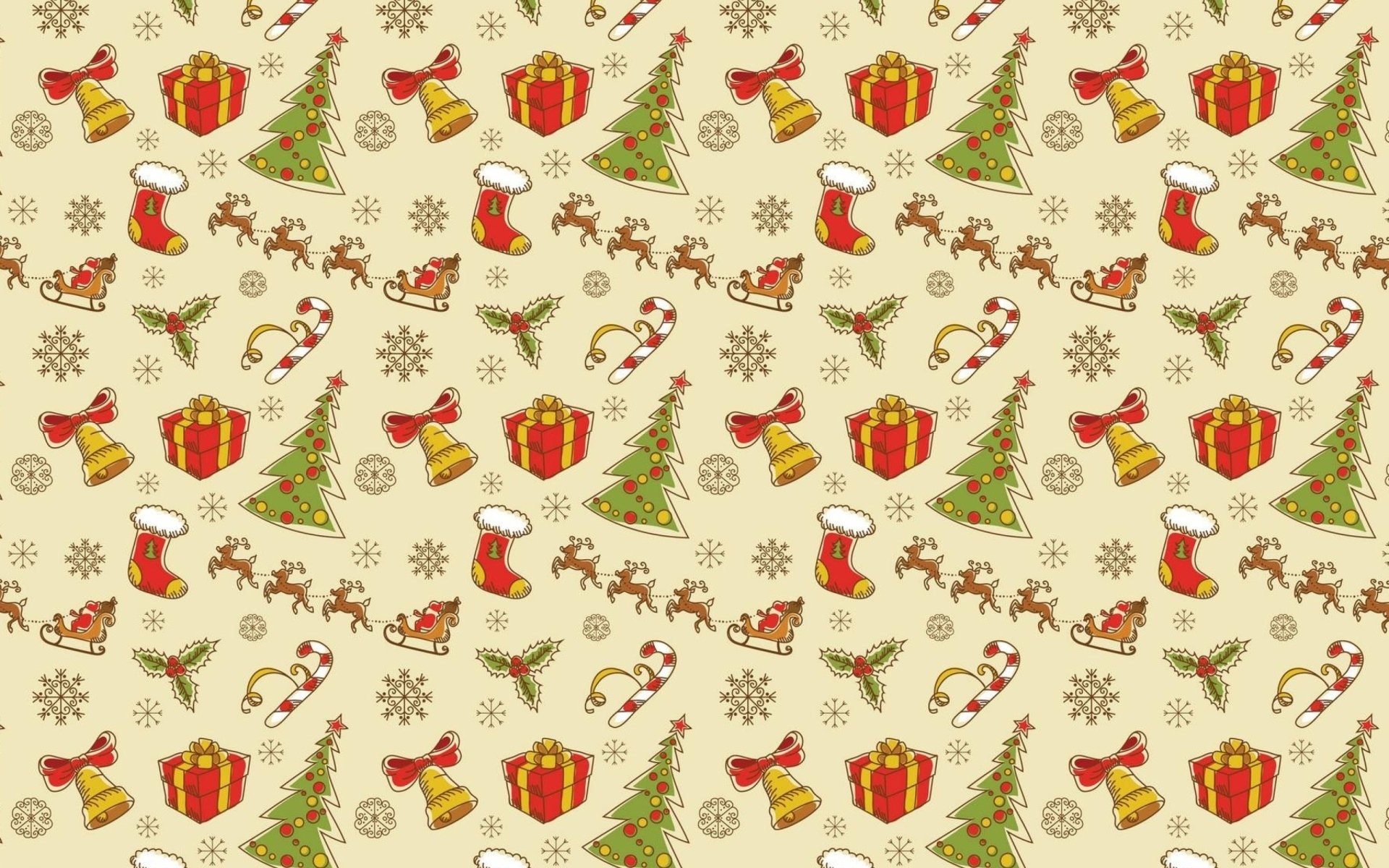 Download Christmas Tree Sled Tree Gift Bell Pattern Holiday Christmas ...