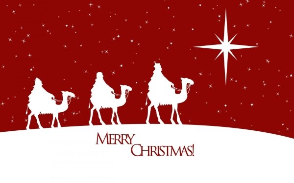 Holiday Christmas Camel Red White Snow Star Merry Christmas The Three Wise Men HD Wallpaper | Background Image