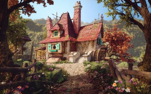 Fantasy House HD Wallpaper | Background Image