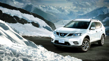 white car SUV car Nissan vehicle Nissan X-Trail HD Desktop Wallpaper | Background Image
