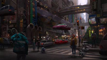 cyberpunk cityscape Sci Fi city sci fi city HD Desktop Wallpaper | Background Image