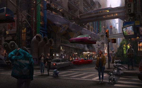 Sci Fi City Cyberpunk Cityscape HD Wallpaper | Background Image