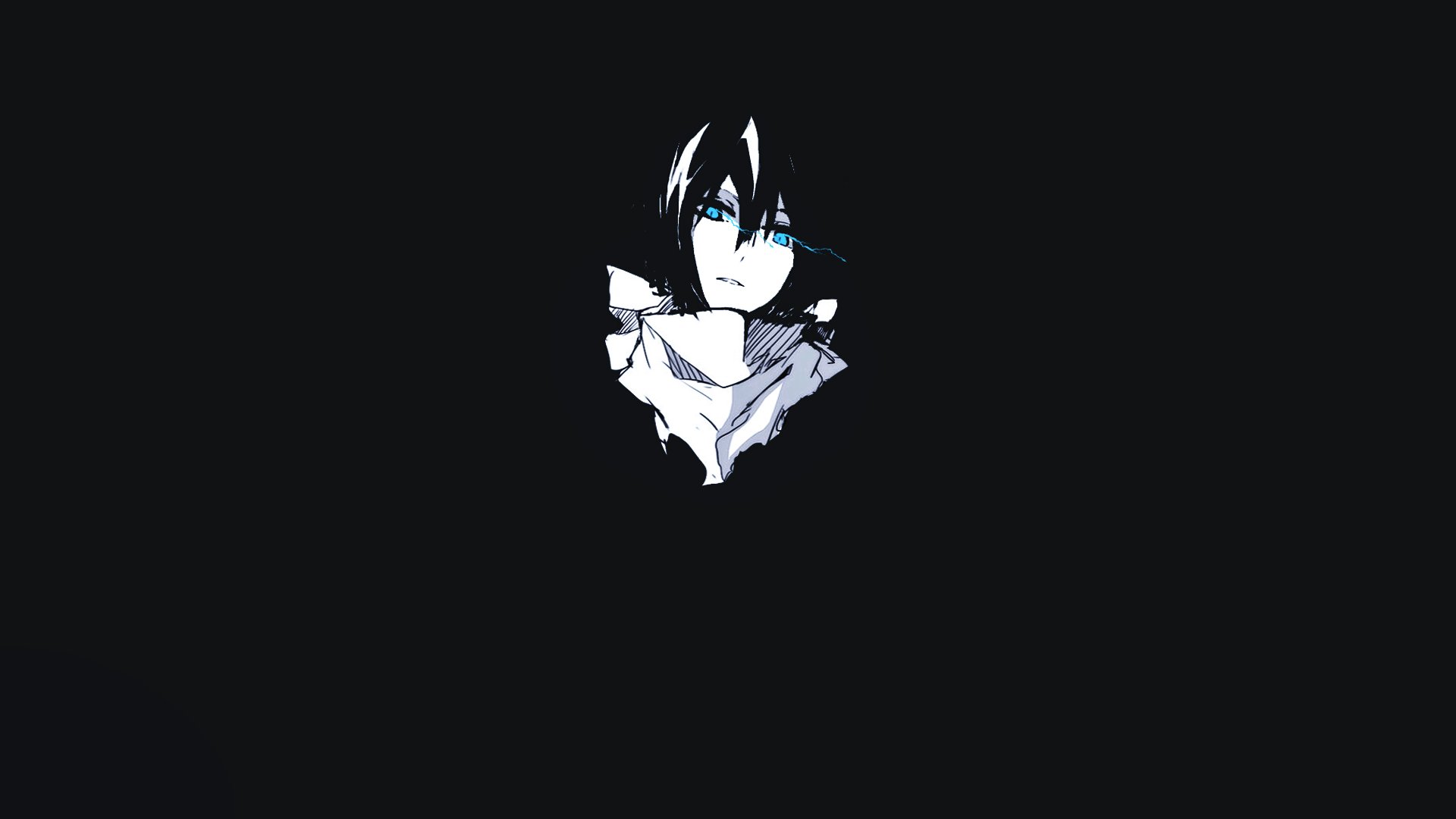 HD desktop wallpaper featuring Yato from Noragami anime against a dark background.