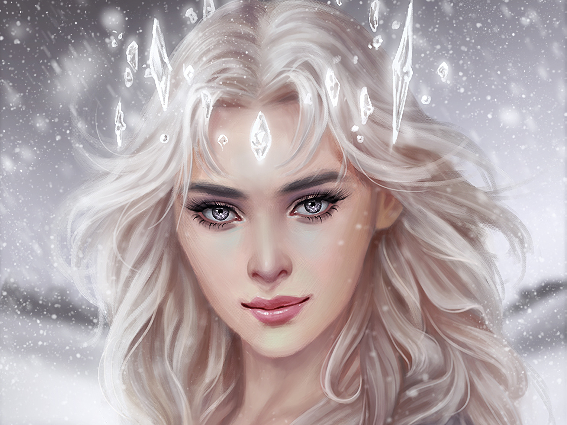 Winter Fantasy Girl HD Wallpaper 