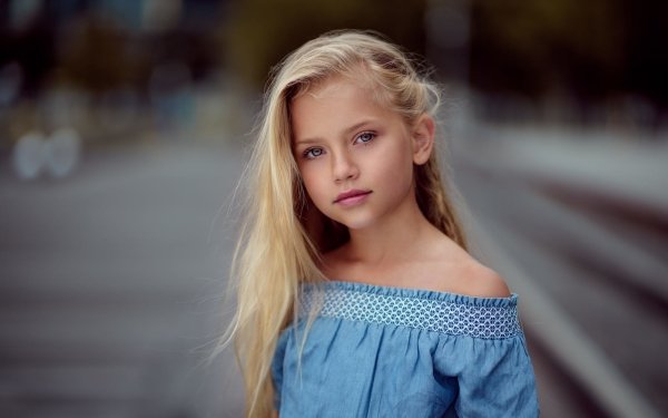Photography Child Blonde Long Hair Depth Of Field HD Wallpaper | Background Image