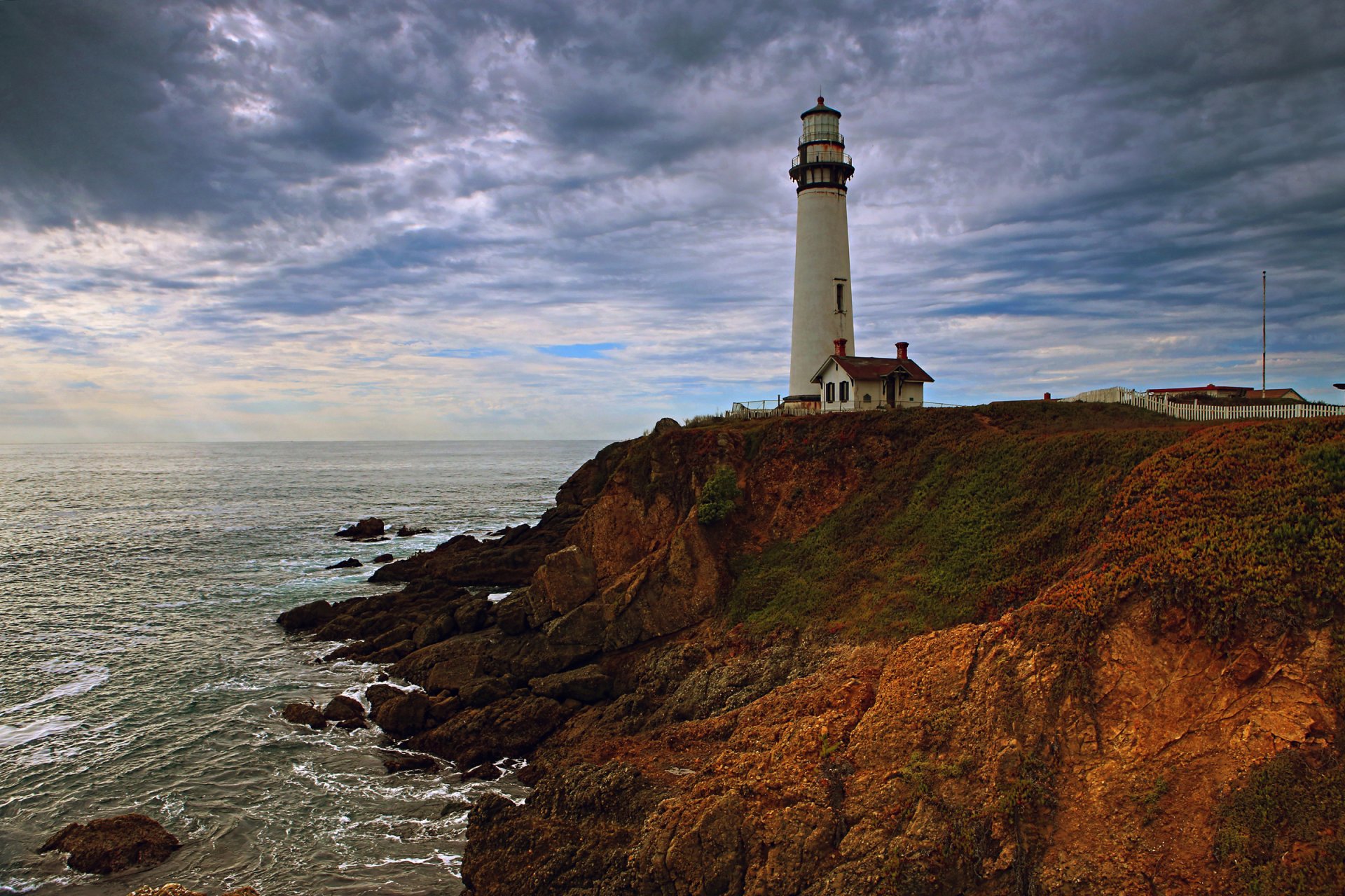 Download Cloud Horizon Ocean Coast Building Man Made Lighthouse HD ...