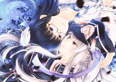 A captivating HD wallpaper featuring Gunpuku no Himegimi from Re:Creators, showcasing the characters Setsuna Shimazaki in a beautifully illustrated, dreamlike scene.