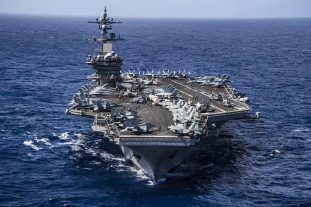 jet fighter warship aircraft carrier military USS Carl Vinson (CVN-70) HD Desktop Wallpaper | Background Image