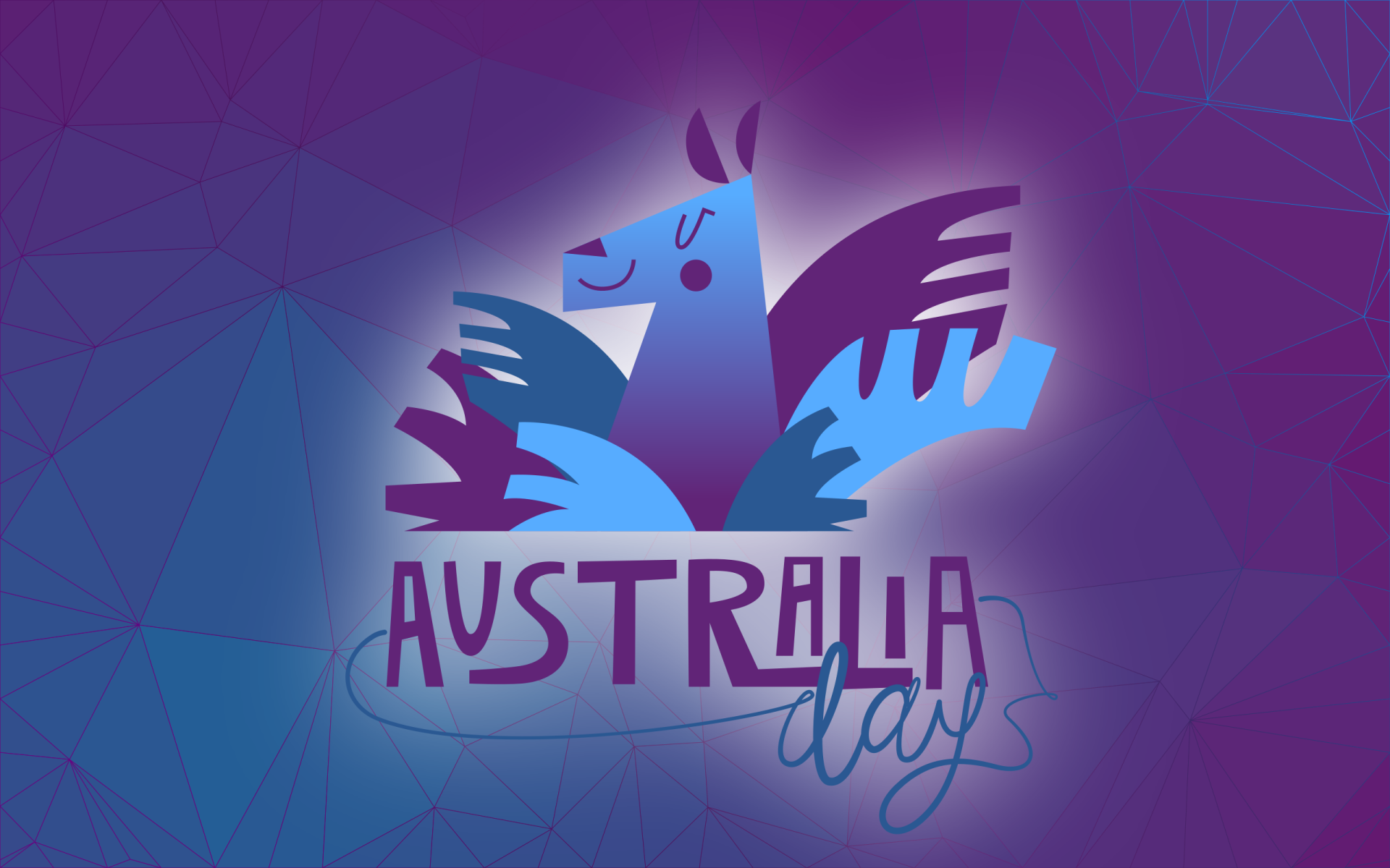 Download Blue Purple Holiday Australia Day HD Wallpaper