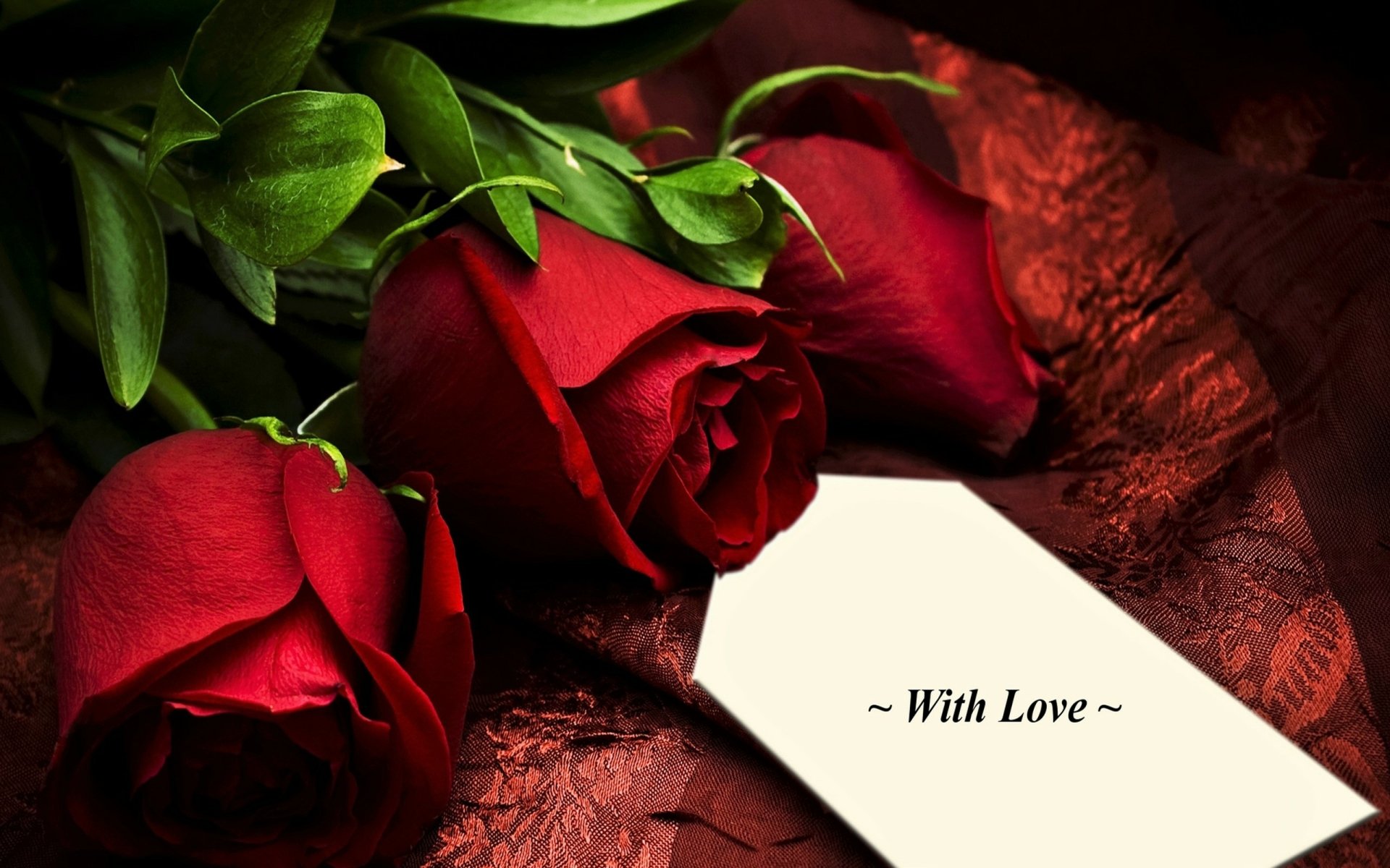 2K Quad HD Valentine's Wallpaper — Red Roses & Love Note | 2560x1600 ...