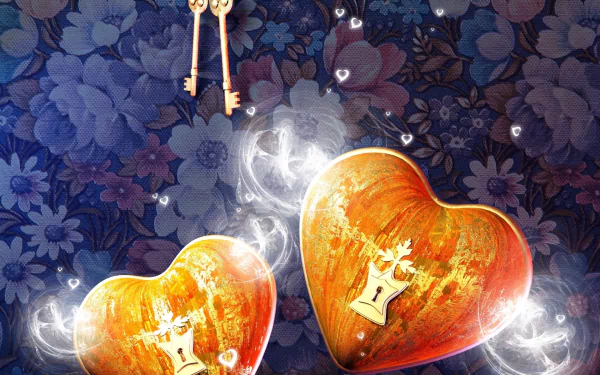  Hearts with Locks and Keys