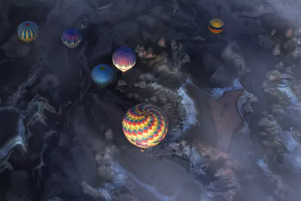 aerial Turkey vehicle hot air balloon HD Desktop Wallpaper | Background Image