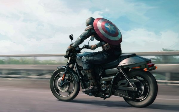 Comics Captain America Motorcycle Harley-Davidson Captain America: The Winter Soldier HD Wallpaper | Background Image