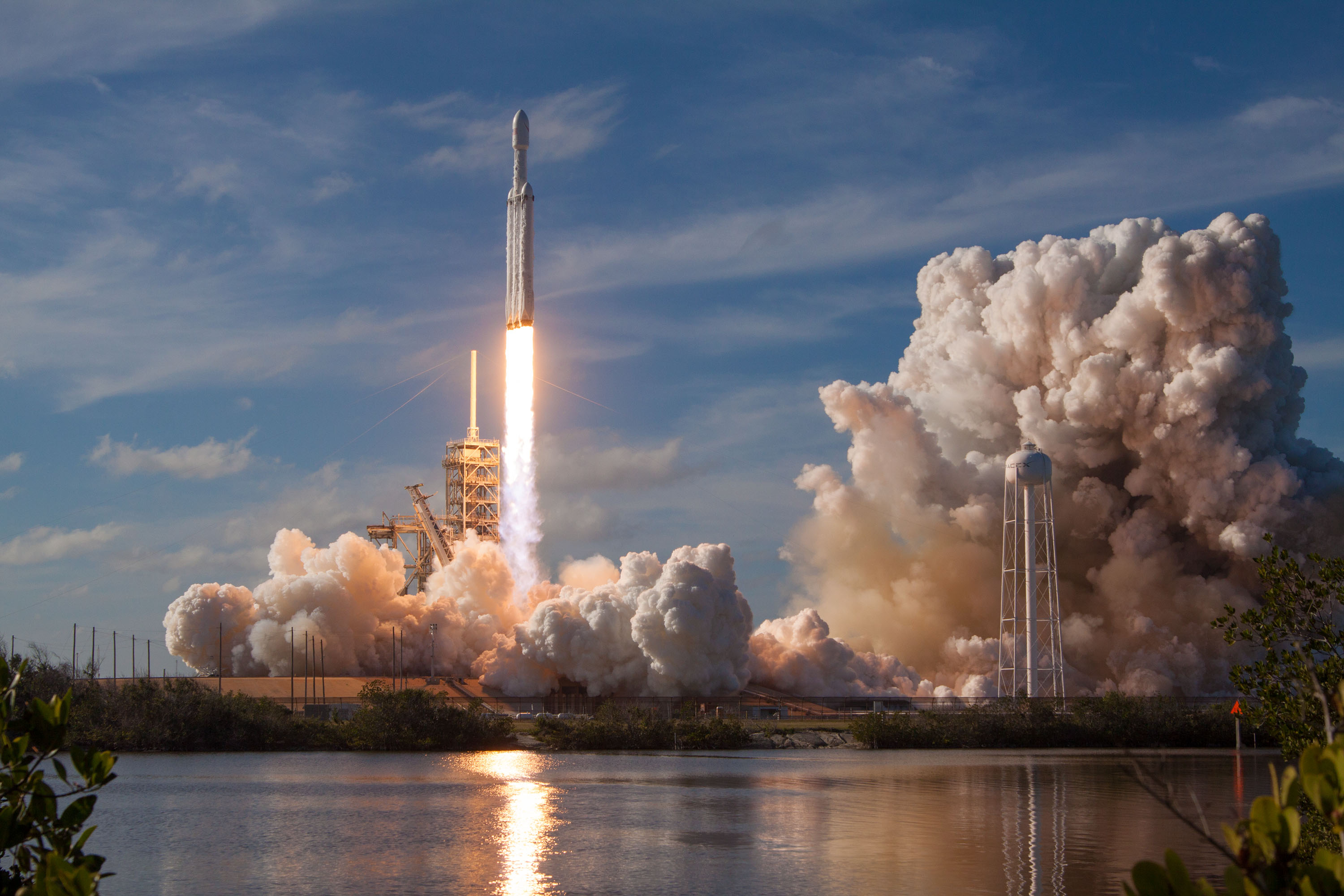 Falcon Heavy Lift Off HD Wallpaper By SpaceX