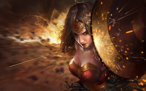 Movie Wonder Woman Shield Sword HD Wallpaper | Background Image