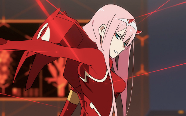 Anime Darling in the FranXX Zero Two Horns Pink Hair Green Eyes HD Wallpaper | Background Image