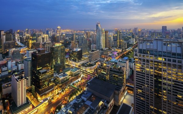 Man Made Bangkok Cities Thailand City Building Skyscraper HD Wallpaper | Background Image