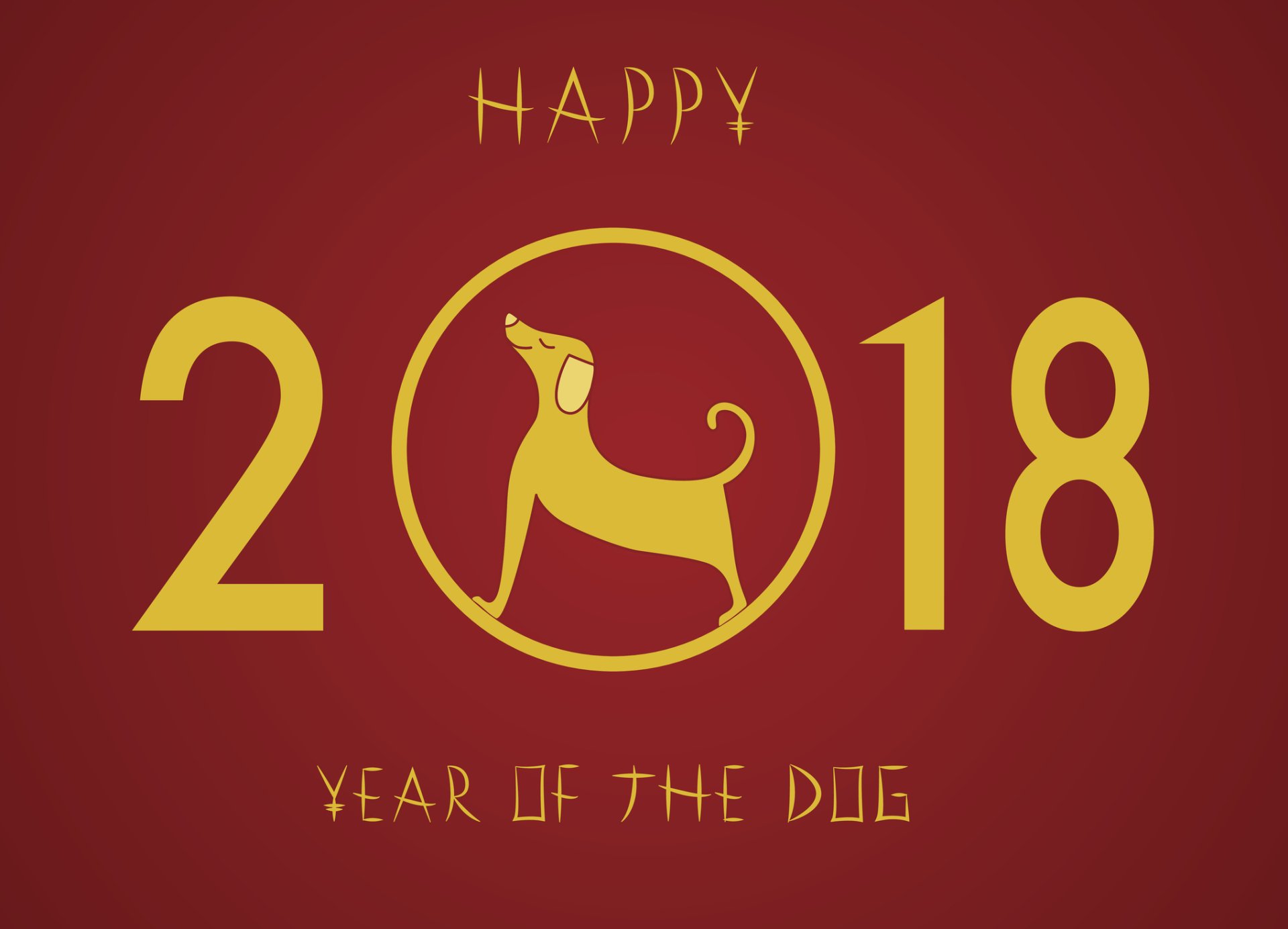 Download Red Dog New Year Holiday Chinese New Year  HD Wallpaper