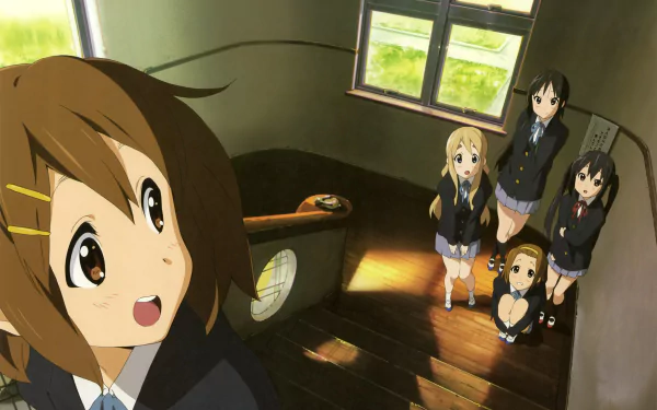 Ritsu Tainaka Azusa Nakano Tsumugi Kotobuki Yui Hirasawa Mio Akiyama Anime K-ON! HD Desktop Wallpaper | Background Image