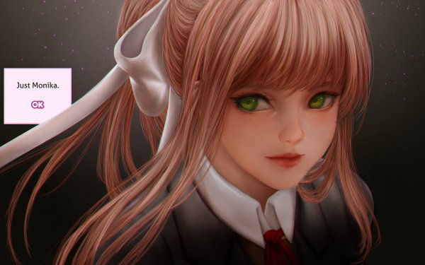 Video Game Doki Doki Literature Club! Monika HD Wallpaper | Background Image