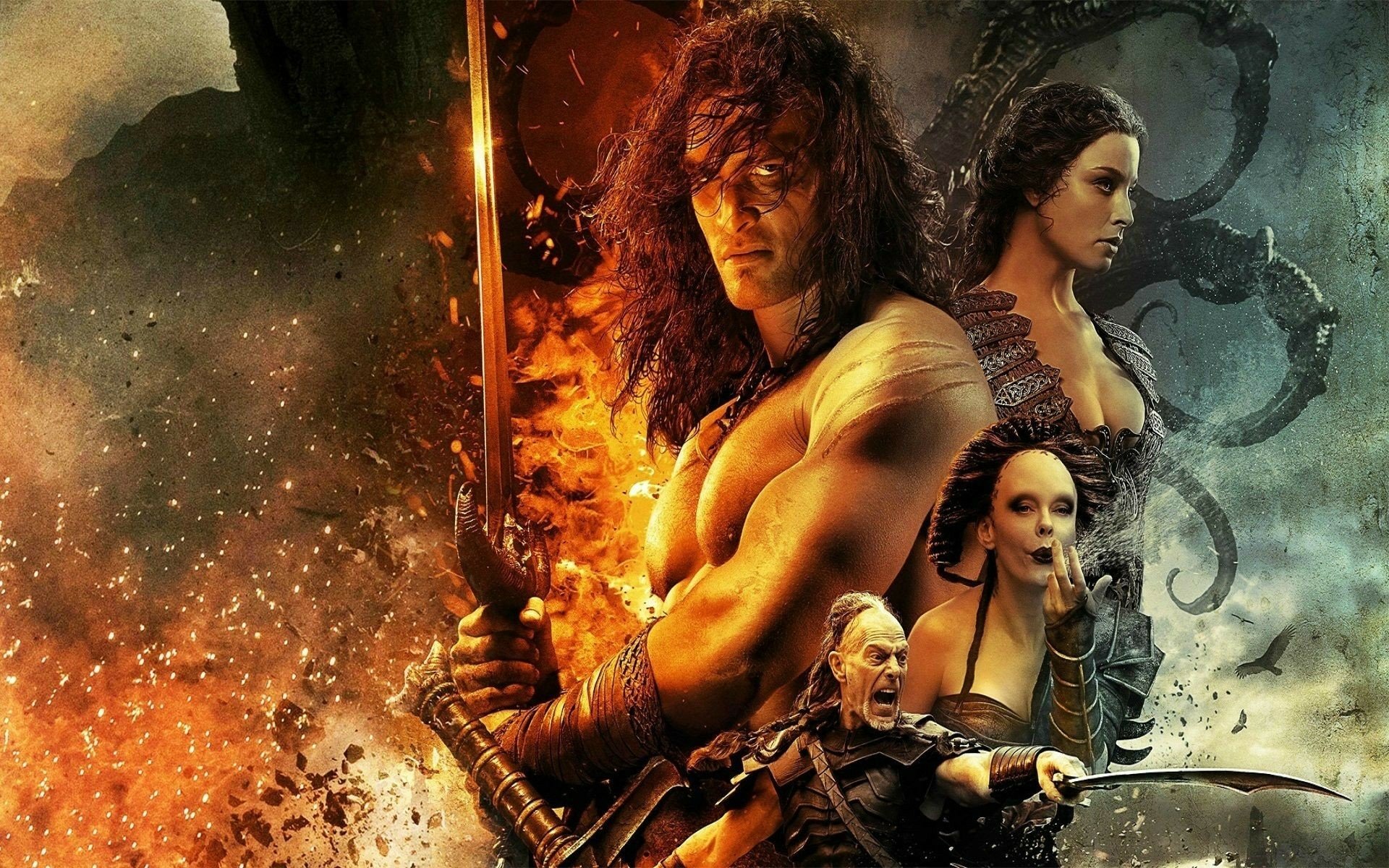 Download Warrior Jason Momoa Muscle Sword Conan The Barbarian Movie Conan The Barbarian (2011)  HD Wallpaper