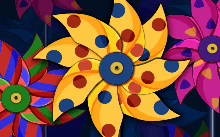  Colorful Pinwheels