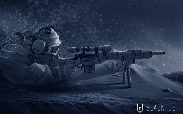 Video Game Tom Clancy's Rainbow Six: Siege Soldier Firearm Sniper Gun Snow HD Wallpaper | Background Image