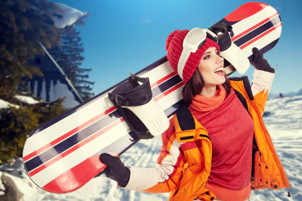 winter hat smile snowboarding Sports HD Desktop Wallpaper | Background Image
