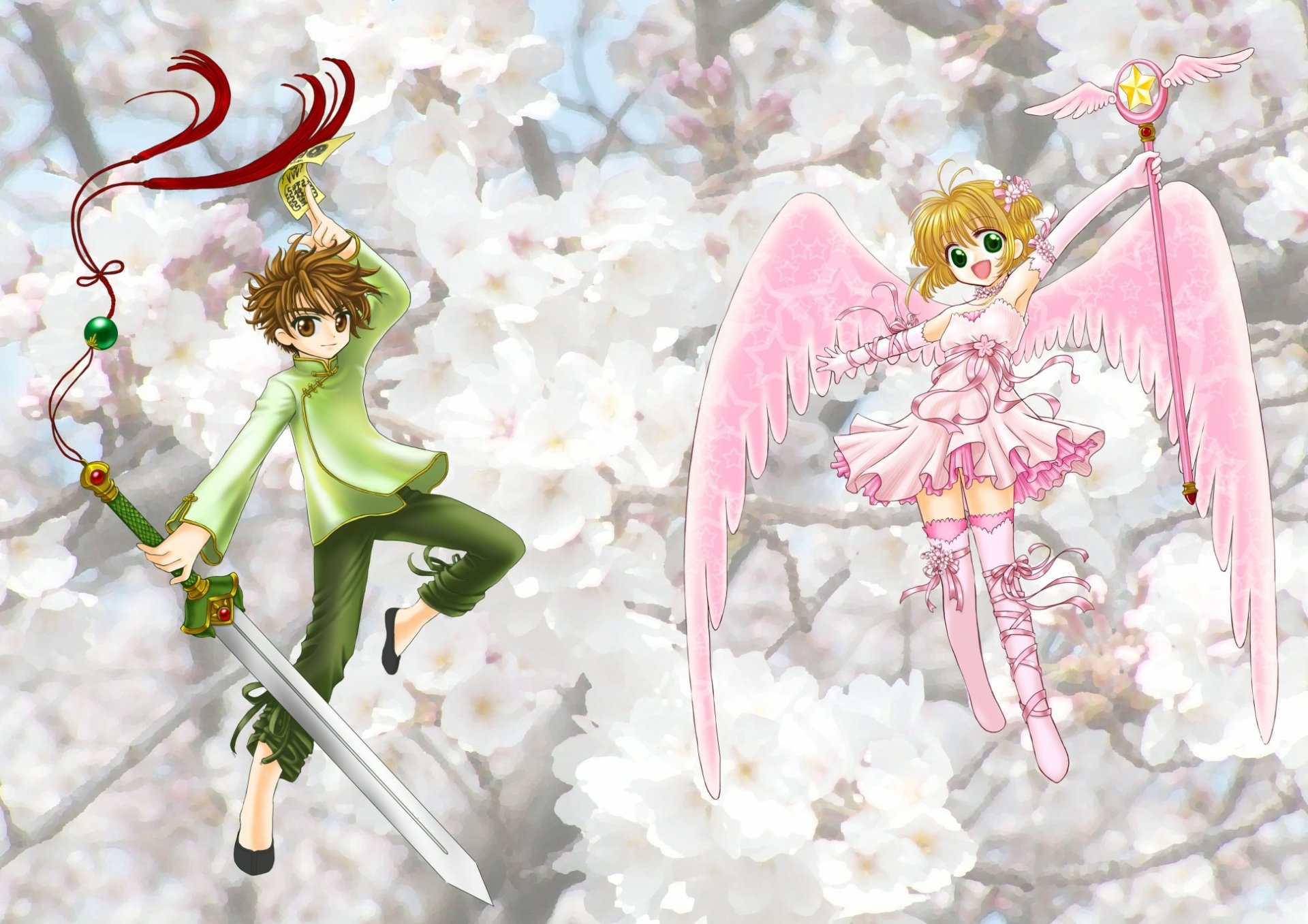 Download Syaoran Li Sakura Kinomoto Anime Cardcaptor Sakura HD Wallpaper by Mitsuru (Wish fly)