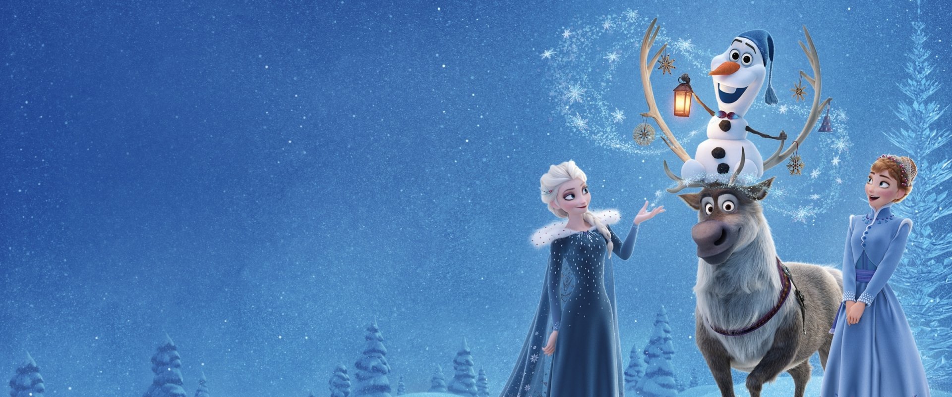 Frozen Adventure with Elsa, Anna, Olaf, and Sven HD Wallpaper