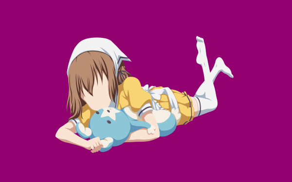 Anime Blend S Mafuyu Hoshikawa Lying Down Brown Hair Short Hair Maid Thigh Highs Dress Yellow Dress Headdress Minimalist HD Wallpaper | Background Image