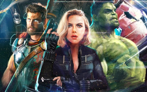 Movie Avengers: Infinity War The Avengers Hulk Black Widow Thor HD Wallpaper | Background Image
