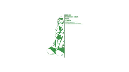 HD desktop wallpaper featuring Kokoro from Darling in the FranXX. The minimalist green and white design highlights the anime character art, adding a clean aesthetic to your screen background.