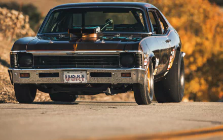 race car depth of field Chevrolet car vehicle Chevrolet Nova SS HD Desktop Wallpaper | Background Image