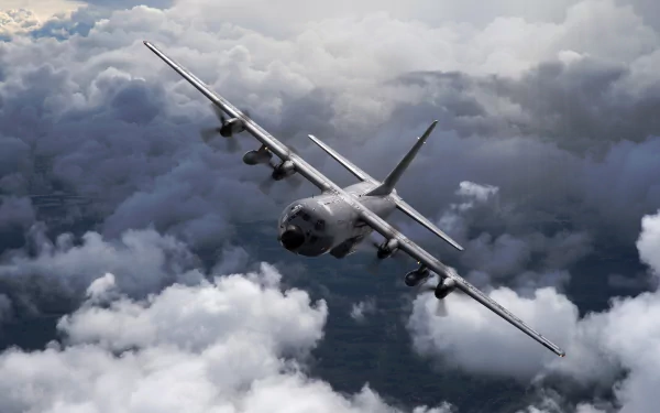 cloud transport aircraft warplane aircraft military Lockheed C-130 Hercules HD Desktop Wallpaper | Background Image