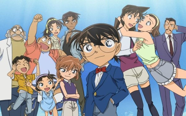 Anime Detective Conan Conan Edogawa Ran Mouri Ai Haibara Kogoro Mouri HD Wallpaper | Hintergrund