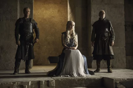 Ian McElhinney Emilia Clarke Iain Glen Barristan Selmy Daenerys Targaryen Jorah Mormont TV Show Game Of Thrones HD Desktop Wallpaper | Background Image