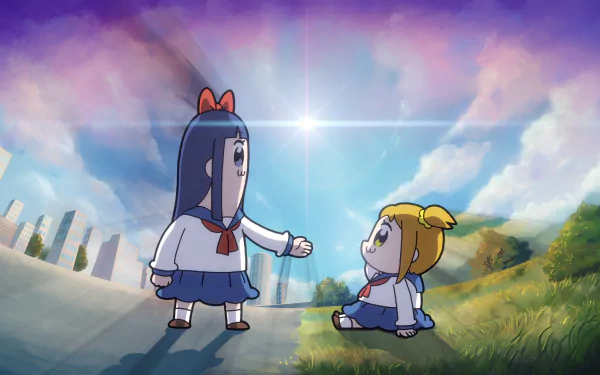 Pipimi (Pop Team Epic) Popuko (Pop Team Epic) Anime Pop Team Epic HD Desktop Wallpaper | Background Image