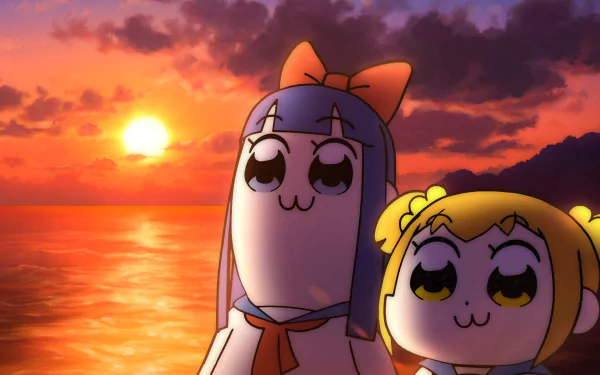 Pipimi (Pop Team Epic) Popuko (Pop Team Epic) Anime Pop Team Epic HD Desktop Wallpaper | Background Image