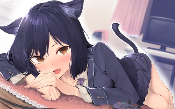 Anime Virtual Youtuber Rin Shizuka HD Wallpaper | Background Image
