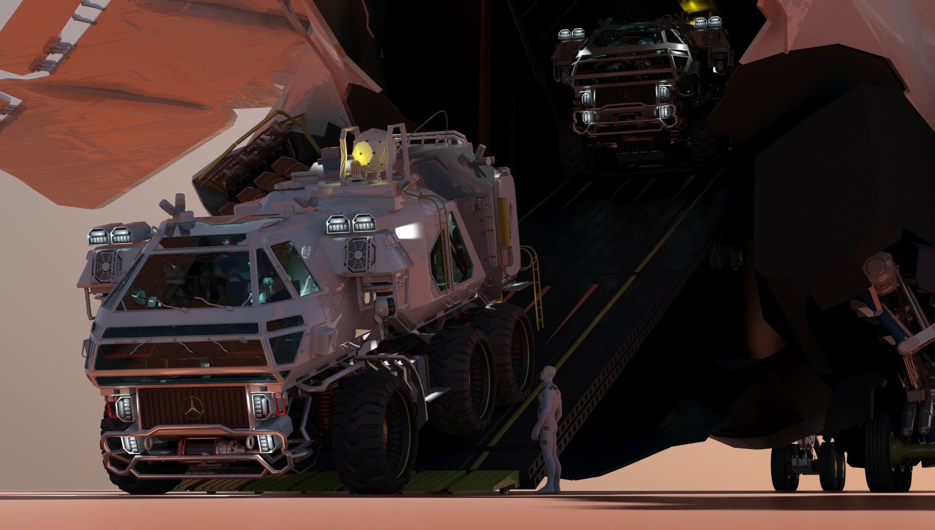 Download Futuristic Sci Fi Vehicle HD Wallpaper